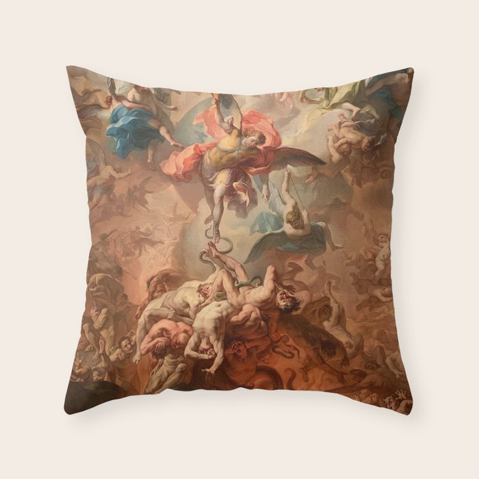 Fall of the Rebel Angels Renaissance Painting Throw Pillow Gallery Image 1
