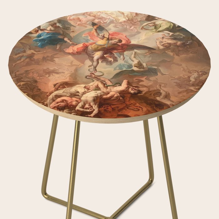 Fall of the Rebel Angels Renaissance Painting Side Table Gallery Image 2