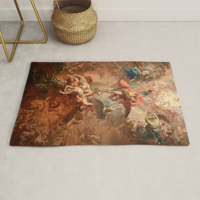 Fall of the Rebel Angels Renaissance Painting Rug Gallery Image 1