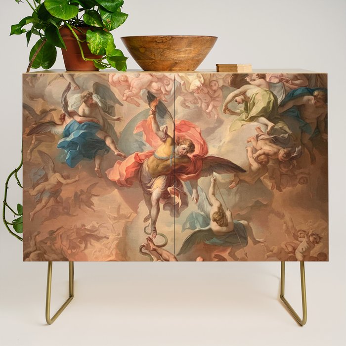 Fall of the Rebel Angels Renaissance Painting Credenza Gallery Image 1