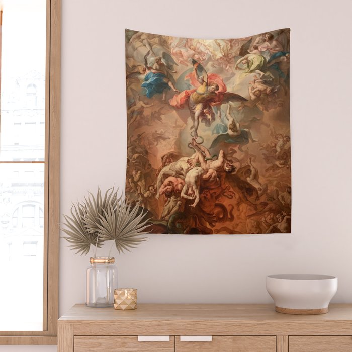 Fall of the Rebel Angels Renaissance Painting Wall Tapestry Gallery Image 2