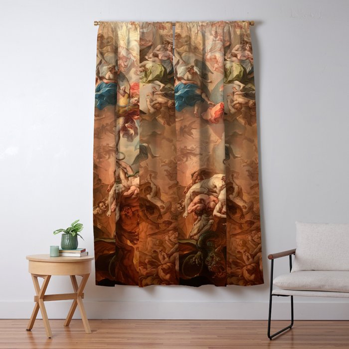 Fall of the Rebel Angels Renaissance Painting Window Curtain Gallery Image 1
