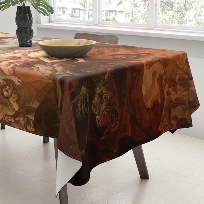Fall of the Rebel Angels Renaissance Painting Tablecloth Gallery Image 3