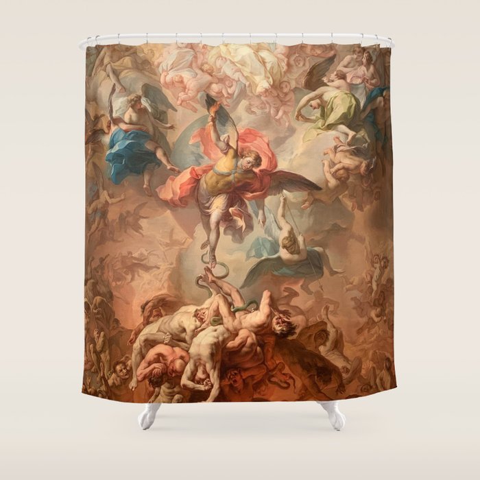 Fall of the Rebel Angels Renaissance Painting Shower Curtain Gallery Image 1