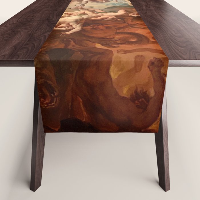 Fall of the Rebel Angels Renaissance Painting Table Runner Gallery Image 1