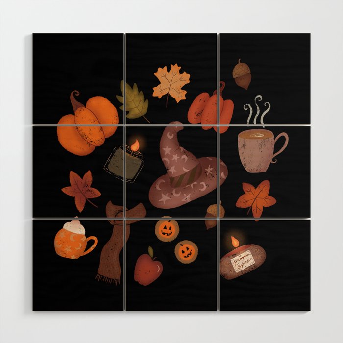 Cozy Halloween Wood Wall Art Gallery Image 1