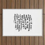 "Hope Is Not Wishful Thinking. Hope Is The Audacity To Believe" | Hand Lettered Motivational Design Outdoor Rug Gallery Image 1