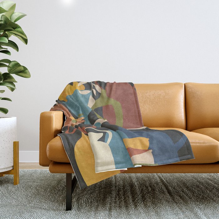 Serenade of Shapes 1 Throw Blanket Gallery Image 1
