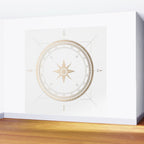 Gold Compass on White II Wall Mural Gallery Image 2