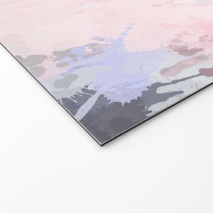 Modern Contemporary soft Pastel Pink Grey Abstract Welcome Mat Gallery Image 2
