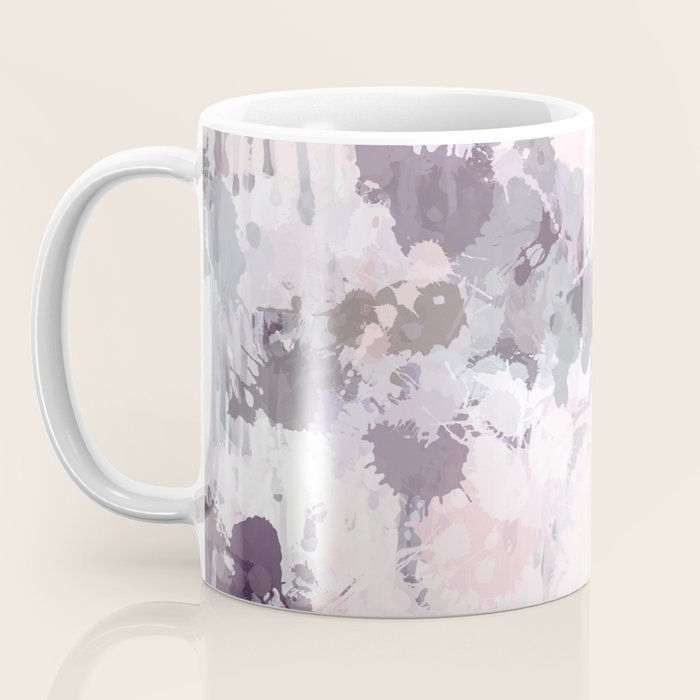 Modern Contemporary soft Pastel Pink Grey Abstract Coffee Mug Gallery Image 3