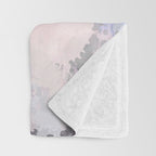 Modern Contemporary soft Pastel Pink Grey Abstract Throw Blanket Gallery Image 3