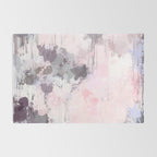 Modern Contemporary soft Pastel Pink Grey Abstract Rug Gallery Image 2