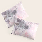 Modern Contemporary soft Pastel Pink Grey Abstract Pillow Sham Gallery Image 3