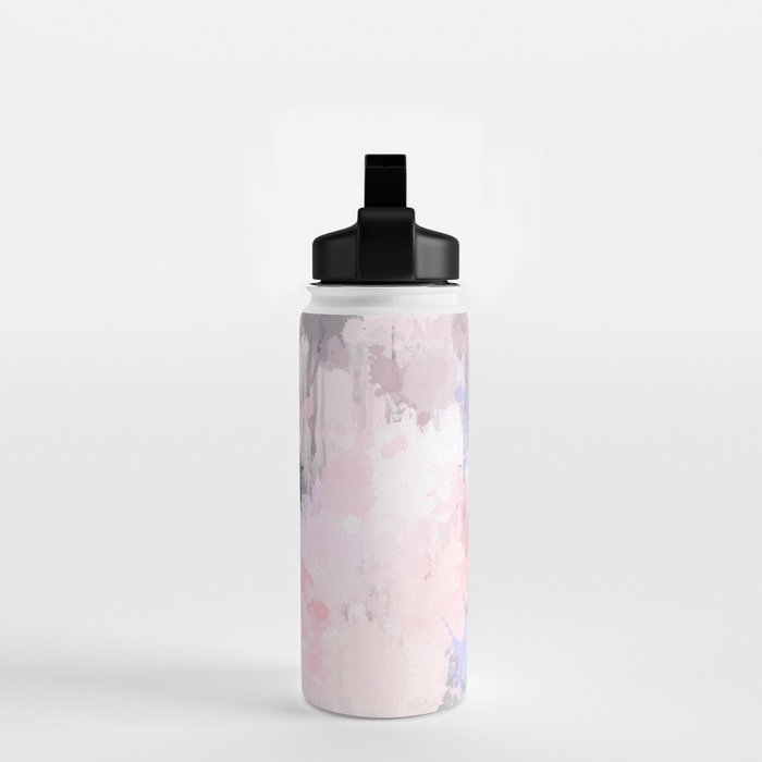 Modern Contemporary soft Pastel Pink Grey Abstract Water Bottle Gallery Image 2