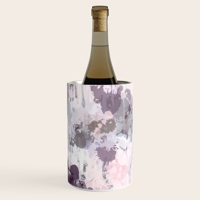 Modern Contemporary soft Pastel Pink Grey Abstract Wine Chiller Gallery Image 2