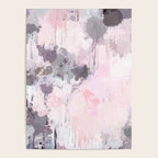 Modern Contemporary soft Pastel Pink Grey Abstract Poster Gallery Image 4