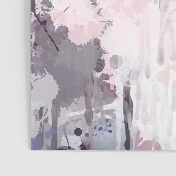 Modern Contemporary soft Pastel Pink Grey Abstract Poster Gallery Image 3