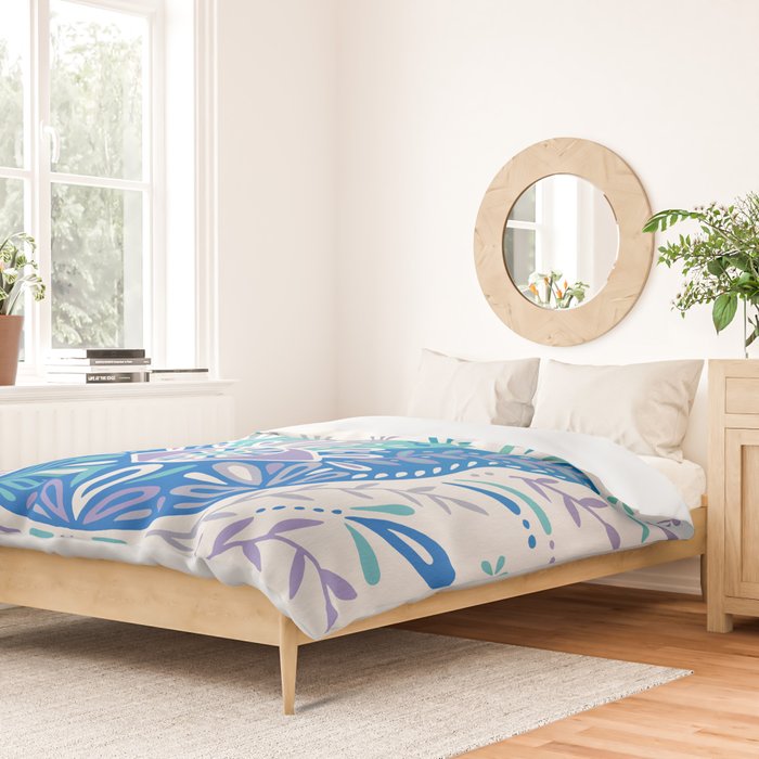 Hamsa Hand - Blue & Turquoise Palette Duvet Cover Gallery Image 2