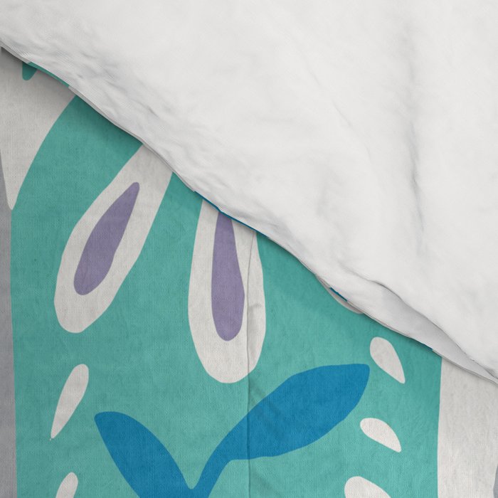 Hamsa Hand - Blue & Turquoise Palette Comforter Gallery Image 4