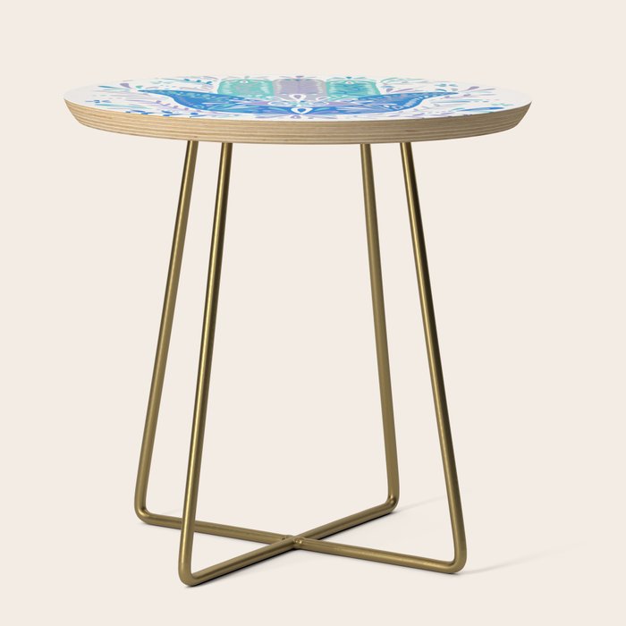 Hamsa Hand - Blue & Turquoise Palette Side Table Gallery Image 1