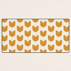 Spring Tulips V Orange Mid Century Flowers Desk Mat Gallery Image 3