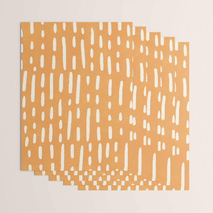 minimalist series: scandi lines, orange Wrapping Paper Gallery Image 3