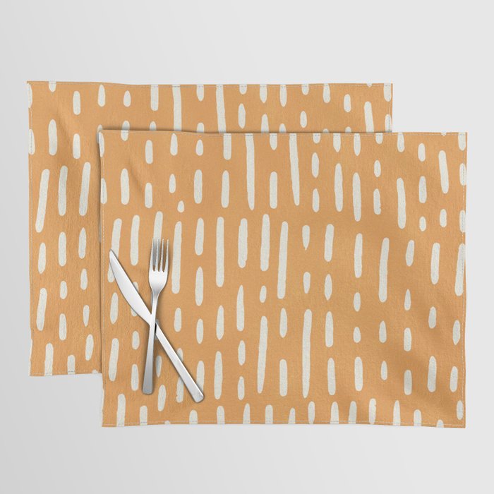 minimalist series: scandi lines, orange Placemat Gallery Image 1