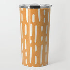 minimalist series: scandi lines, orange Travel Mug Gallery Image 1