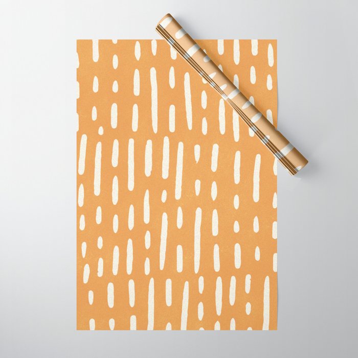 minimalist series: scandi lines, orange Wrapping Paper Gallery Image 1