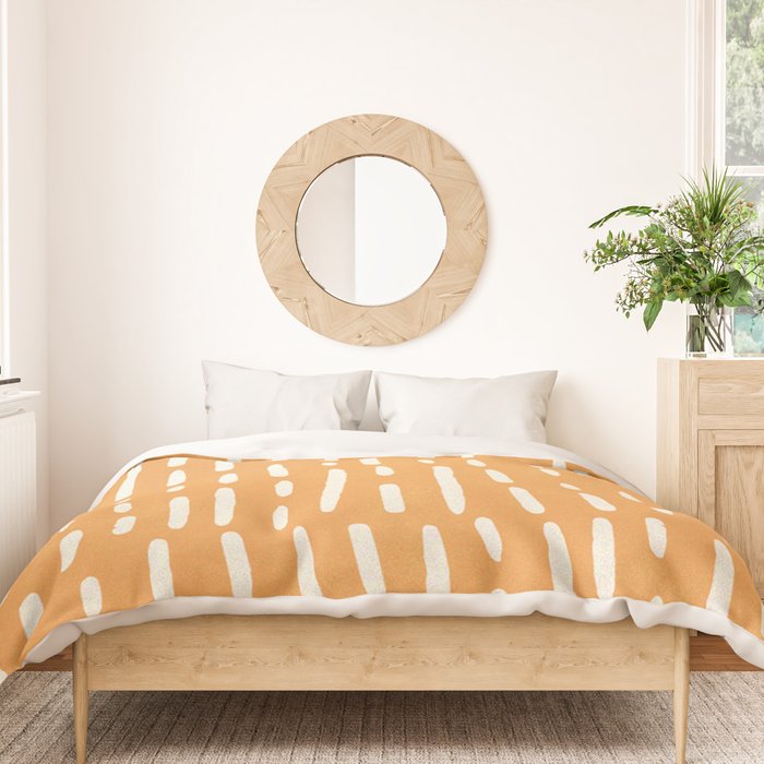 minimalist series: scandi lines, orange Duvet Cover Gallery Image 3