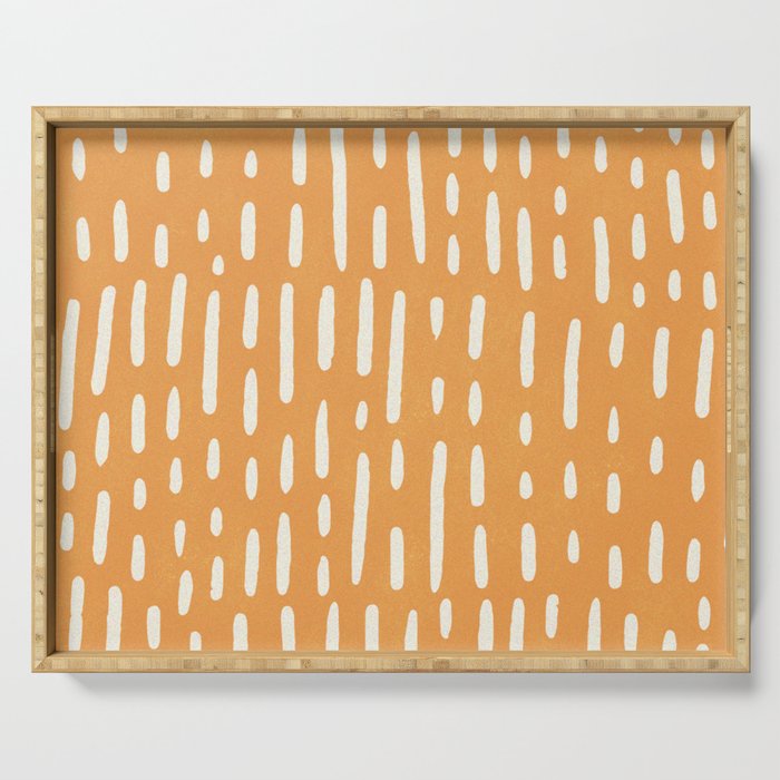 minimalist series: scandi lines, orange Serving Tray Gallery Image 1