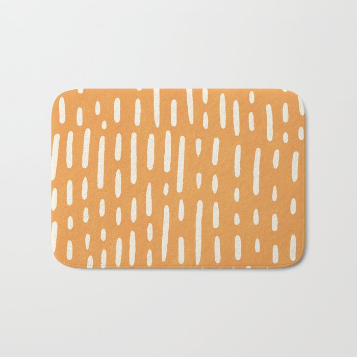minimalist series: scandi lines, orange Bath Mat Gallery Image 1