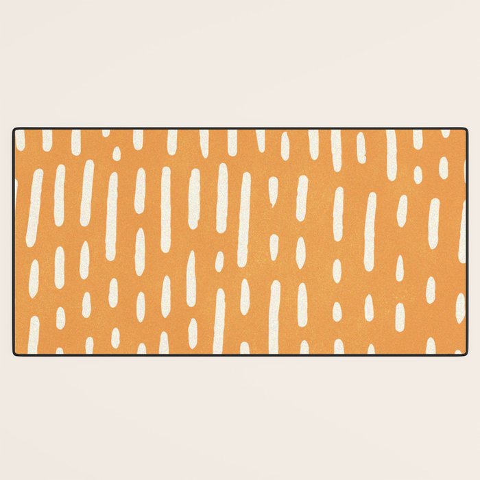 minimalist series: scandi lines, orange Desk Mat Gallery Image 3