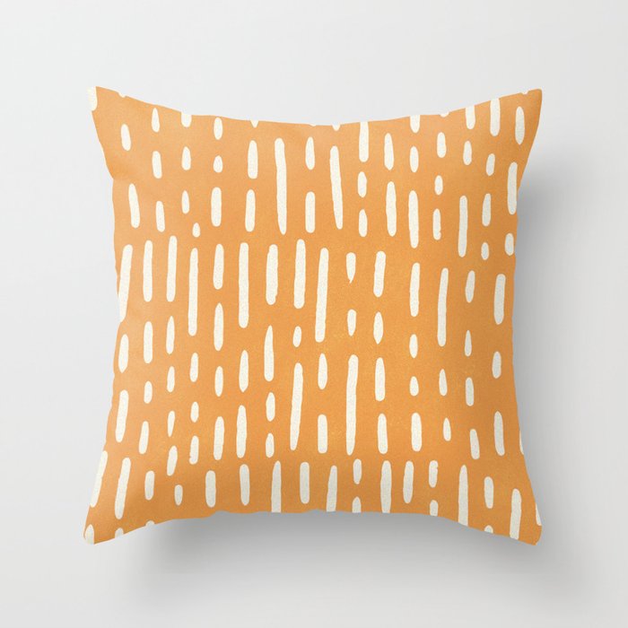 minimalist series: scandi lines, orange Throw Pillow Gallery Image 1