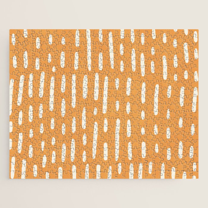 minimalist series: scandi lines, orange Jigsaw Puzzle Gallery Image 1