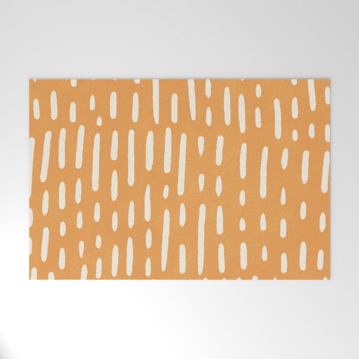 minimalist series: scandi lines, orange Welcome Mat Gallery Image 1