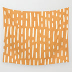 minimalist series: scandi lines, orange Wall Tapestry Gallery Image 4