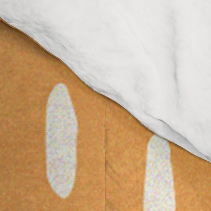 minimalist series: scandi lines, orange Comforter Gallery Image 4