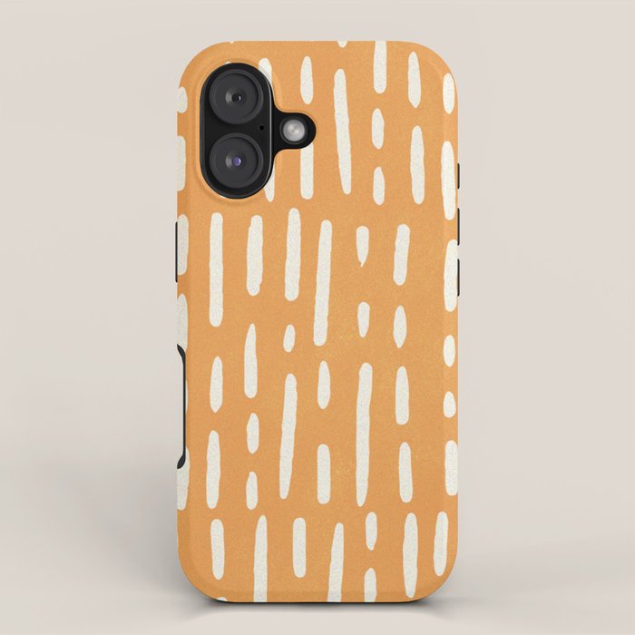 minimalist series: scandi lines, orange iPhone Case Gallery Image 1