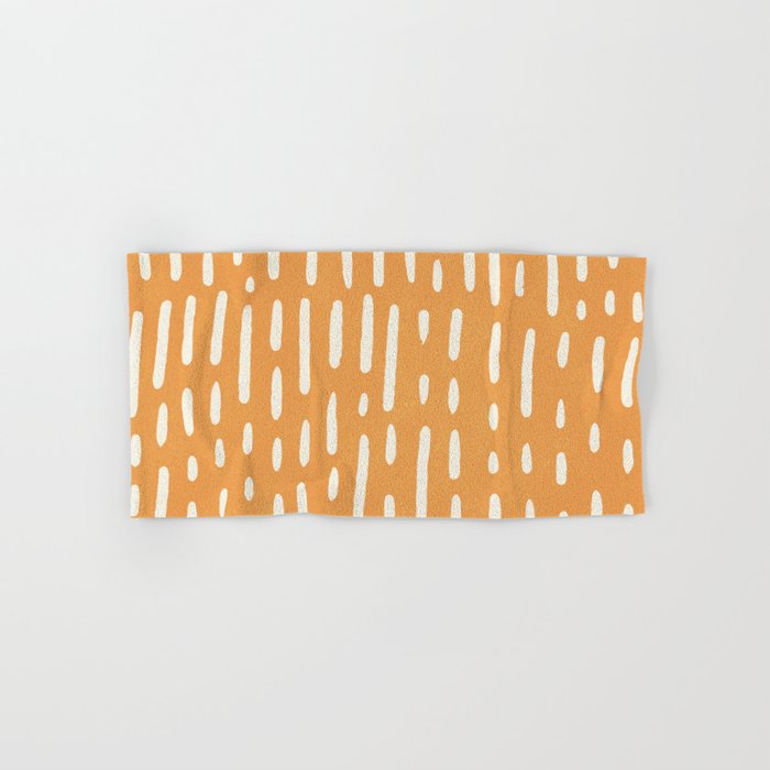 minimalist series: scandi lines, orange Bath Towel Gallery Image 1