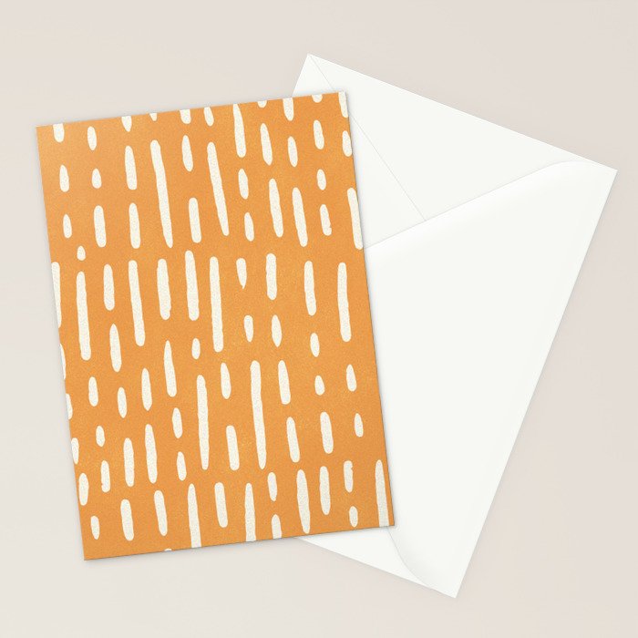 minimalist series: scandi lines, orange Stationery Card Gallery Image 2