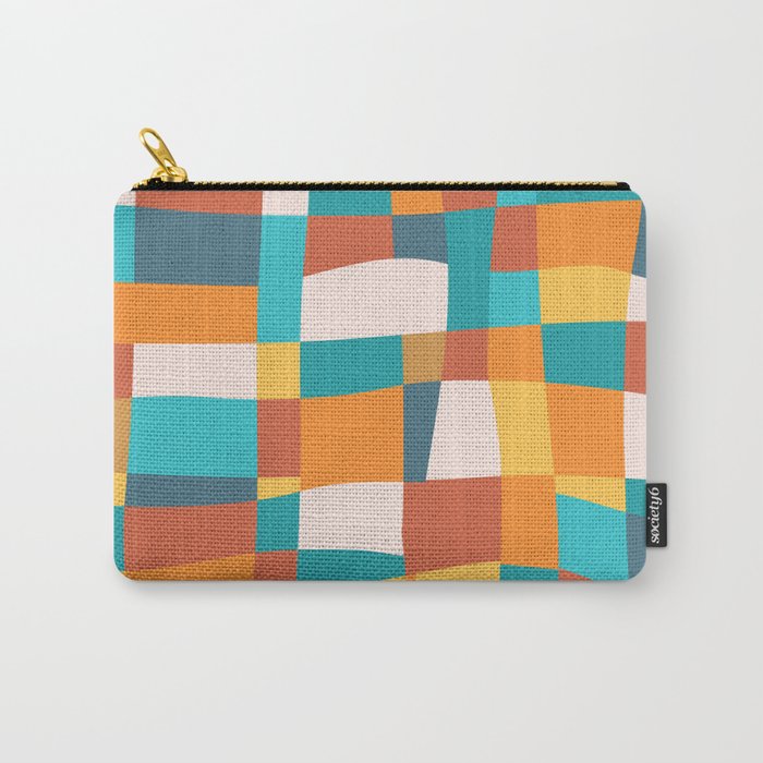 Geometric Checkered Prints Carry All Pouch Gallery Image 1