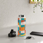 Geometric Checkered Prints Water Bottle Gallery Image 4