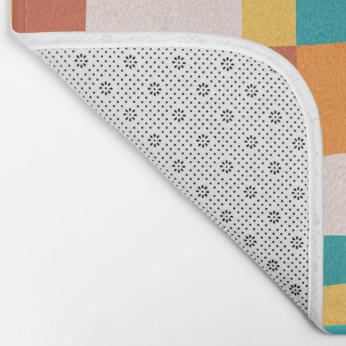 Geometric Checkered Prints Bath Mat Gallery Image 2