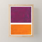 Purple Wine Yellow OchreMid Century Modern Abstract Minimalist Rothko Color Field Squares Mini Art Print Gallery Image 1