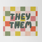 They / Them Pronouns Throw Blanket Gallery Image 2