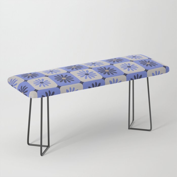 Checkered Daisies - Periwinkle Bench Gallery Image 1
