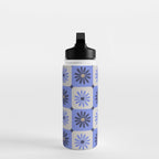 Checkered Daisies - Periwinkle Water Bottle Gallery Image 3