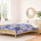 Checkered Daisies - Periwinkle Duvet Cover Gallery Image 2